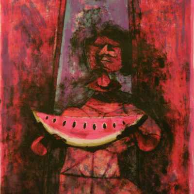 Mujer con Sandia