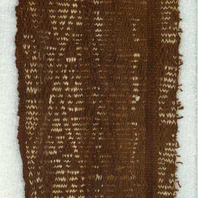 Textile fragment with stylized bird motif