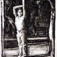 Boy with Raised Arm