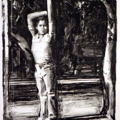 Boy with Raised Arm