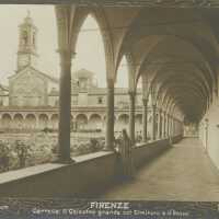 FIRENZE Certosa. Il Chiostro grande col Cimitero e il Pozzo.