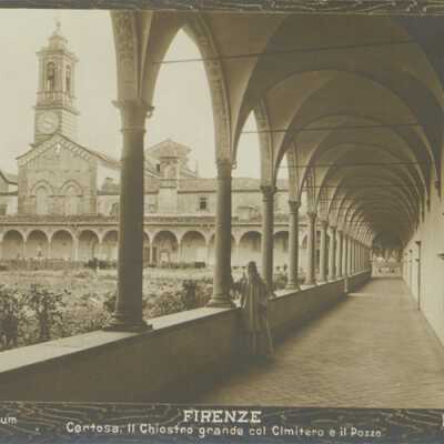 FIRENZE Certosa. Il Chiostro grande col Cimitero e il Pozzo.