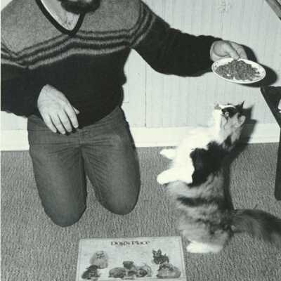 Steve Sprague with cat