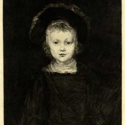 Engraving of Portrait of a Boy