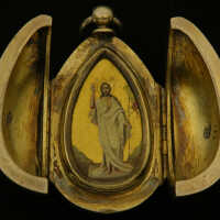 Silver Easter Egg with the Resurrection