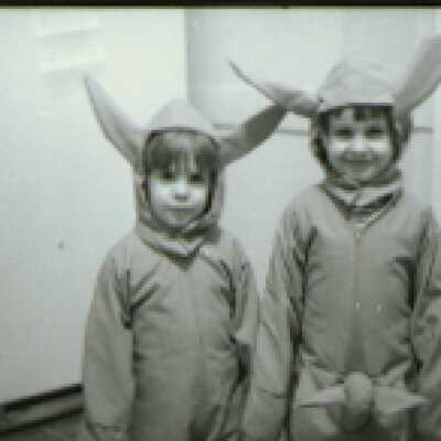 Jane and Jeremy in Kangaroo costumes