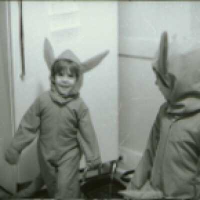 Jane and Jeremy in Kangaroo costumes