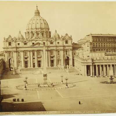 Facciata Della Basilica Di S. Pietro in Vaticano A. Destra Le Loggie. Roma