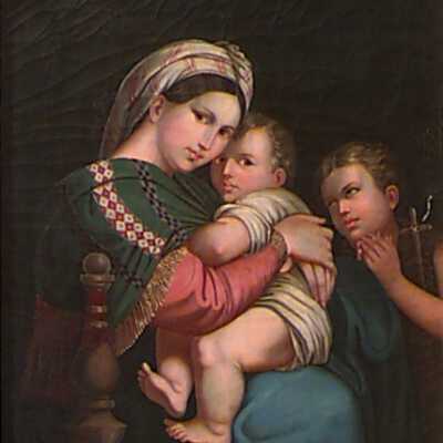 Madonna of the Chair (after Raphael) "Vista L'assistende"