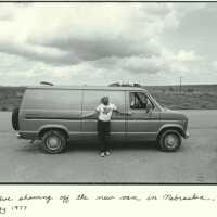 Steve showing off the new van in Nebraska