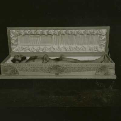 Self-portrait with coffin