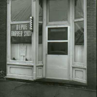 DePue Barbershop exterior