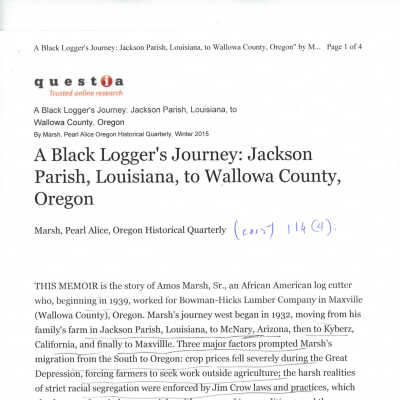 A Black Logger's Journey