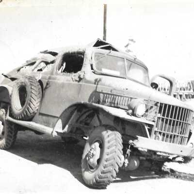 Smashed Jeep Front