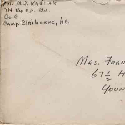 Pvt. M. J. Kadilak 1943-2-28