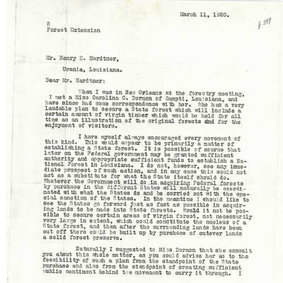 from the Forest Extension to Hardtner on Dormon: Page 2