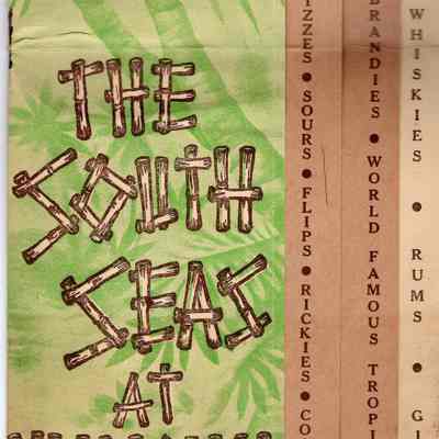 The South Seas At Waikiki Bar Menu