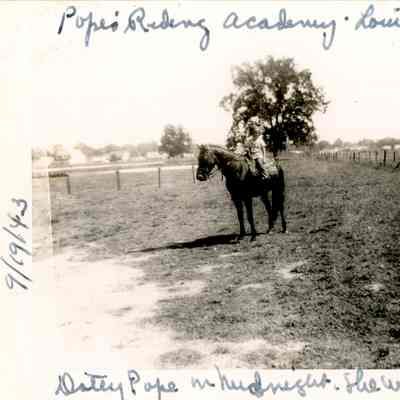 Camp Claiborne - Pope Riding Academy - Dotty Pope - Sept. 19, 1943