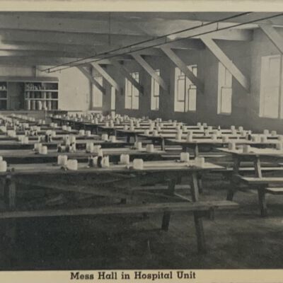Camp Claiborne Mess Hall in Hospital Unit Postcard