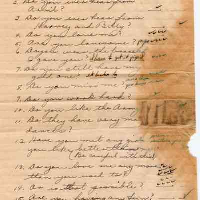 This was a test written from his girlfriend, Janet, to him