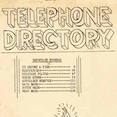 Camp Claiborne - Telephone Directory - circa 1942