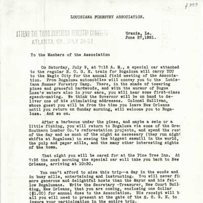 to the "members of the Association" for the Third Southern Forestry Congress: Page 4