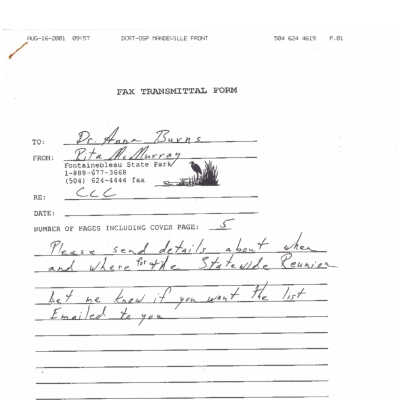 fax from Rita McMurray to Dr. Burns: Page 3