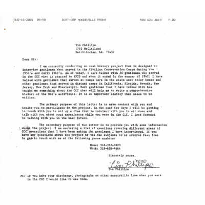 letter/fax from Tim Phillips to Dr. Burns: Page 4
