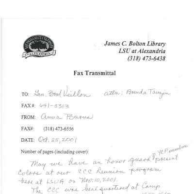 fax from Dr. Burns to Gen. Brod Veillon: Page 7
