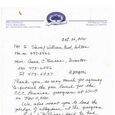fax from Dr. Burns to Sheriff William Earl Hilton: Page 8