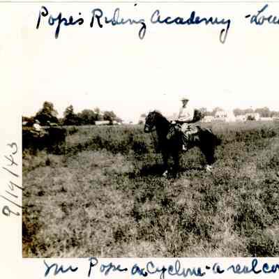 Camp Claiborne - Pope Riding Academy - Mr Pope and Dotty Pope - Sept. 19, 1943