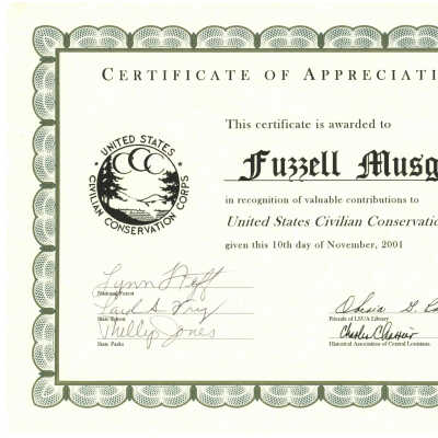 CCC Reunion Certificate Fuzzel Musgrobe (b)