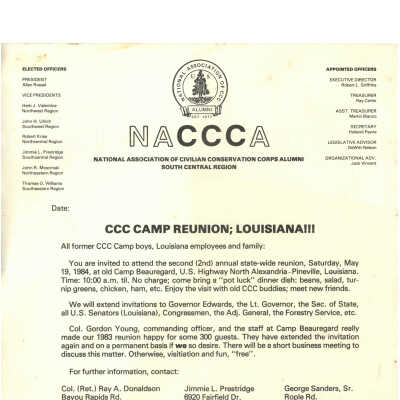 NACCCA letter of reunion: Page 2
