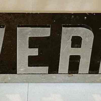Steel Nameplate Made by a German Prisoner of War in World War II