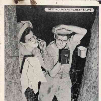 Postcard- Getting the daily shave
