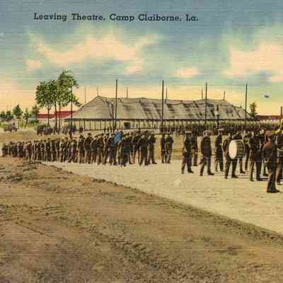 Camp Claiborne- Postcard- Leaving Theatre