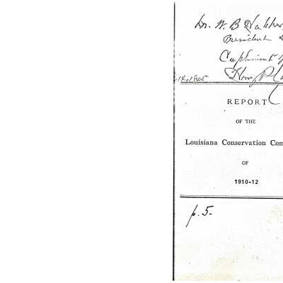 Report of the Louisiana Conservation Commission of 1910-12