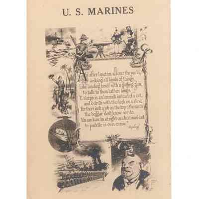 U.S. Marines Card with Kipling poem