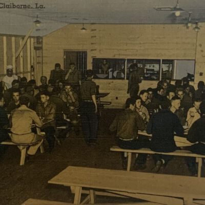 At Mess, Camp Claiborne, LA. Postcard