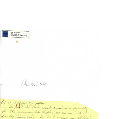 CCC Tribute Letter and Photos