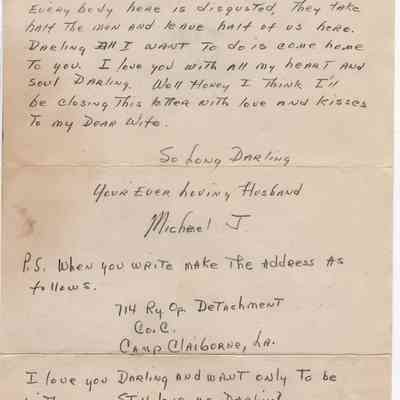 Pvt. M. J. Kadilak 1943-3-17