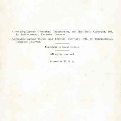 A-C Machines, Transformers , Rectifiers