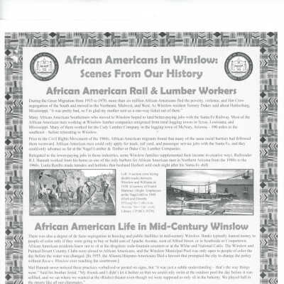 African Americans in Winslow