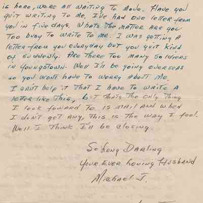 Pvt. M. J. Kadilak 1943-3-31