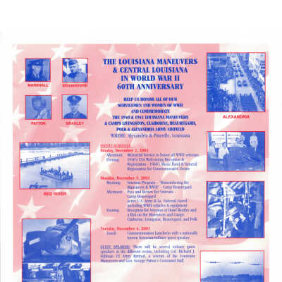 The Louisiana Maneuvers & Central Louisiana Louisiana in World War II 60th Anniversary