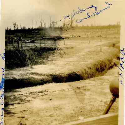 Camp Claiborne - Infiltration Course - exploding [illegible] - February 22, 1944