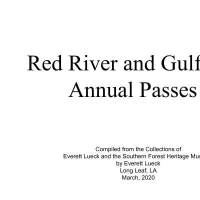 Annual Passes of the Red River & Gulf Railroad