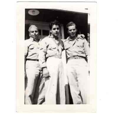 Three Servicemen at Camp Claiborne