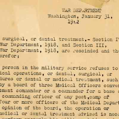 Camp Claiborne - War Department General Orders Letter - January 31, 1920