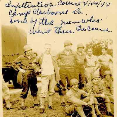 Camp Claiborne - Infiltration Course Group Photo - February 22, 1942